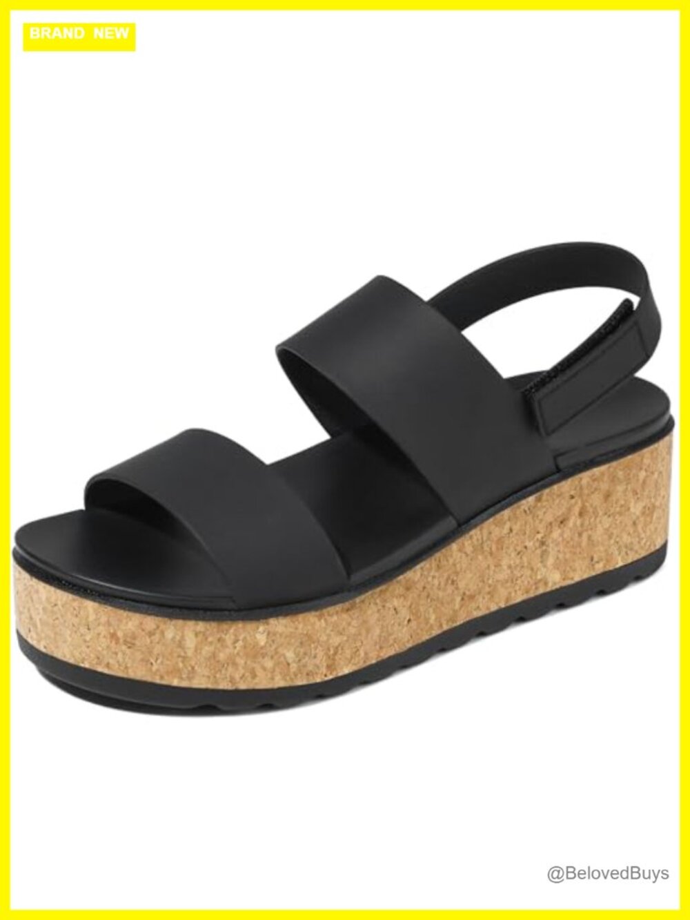 Platform Wedge Cork Sandals Chunky Lug Sole Lightweight Comfortable Summer